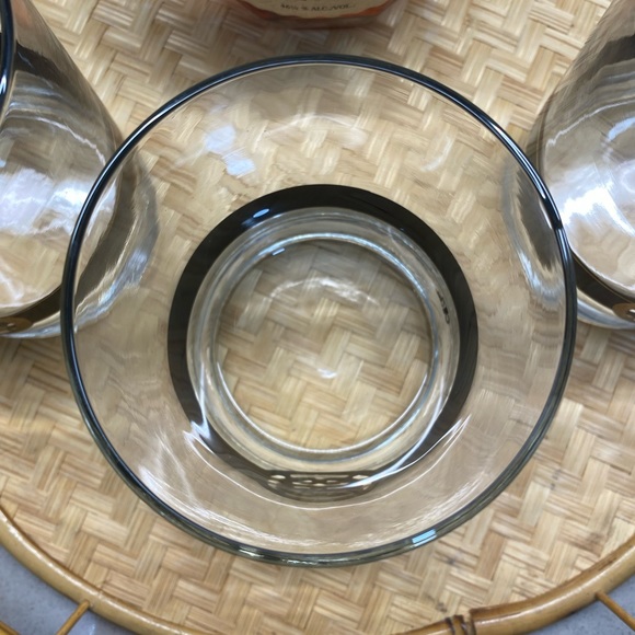 Three (3) MCM Black and Gold Double Old Fashioned Glasses by CORA - Picture 3 of 6